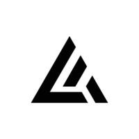 moderno triangolo forma un' l e semplice linea forma monogramma logo vettore