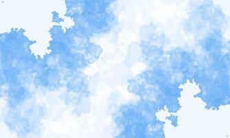 un' blu e bianca acquerello sfondo con un' pochi nuvole vettore