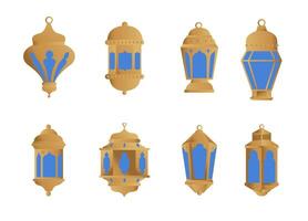 collezione di Arabo lampada vettore illustrazione