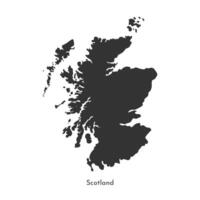 vettore isolato semplificato illustrazione carta geografica. grigio silhouette di Scozia, unito regno di grande Gran Bretagna e settentrionale Irlanda. bianca sfondo
