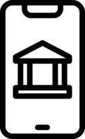 icona vettore mobile banking