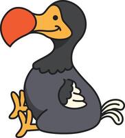 carino cartone animato dodo uccello vettore illustrazione.