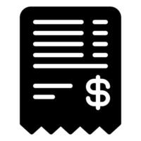 ricevuta pagamento e finanza icona illustrazione vettore