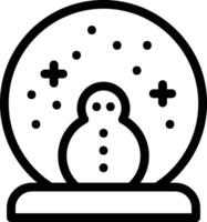 pupazzo di neve globo vettore icona