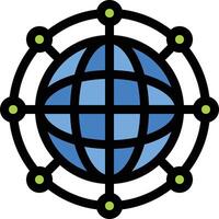 icona del vettore di rete globale