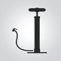 bicicletta pompa, Vintage ▾ pompa, unico icona, pompa logo con un' argento sfondo. vettore illustrazione