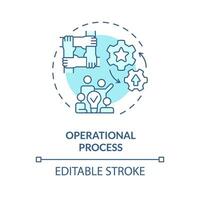 operativo processi morbido blu concetto icona. cerchio membro adempiere certo doveri. effettivamente opera. il giro forma linea illustrazione. astratto idea. grafico design. facile per uso nel promozionale Materiale vettore