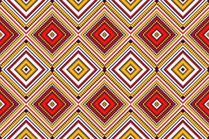 senza soluzione di continuità design modello, tradizionale geometrico fiore zigzag modello Natale giallo giallo verde bianca vettore illustrazione disegno, astratto tessuto modello, azteco stile per Stampa tessile