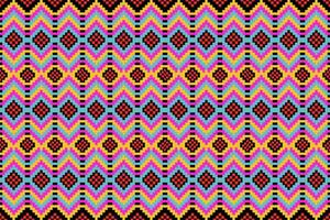 azteco tribale geometrico vettore sfondo nel nero rosso giallo bianca senza soluzione di continuità banda modello. tradizionale ornamento etnico stile. design per tessile, tessuto, vestiario, tenda, tappeto, ornamento, avvolgere.