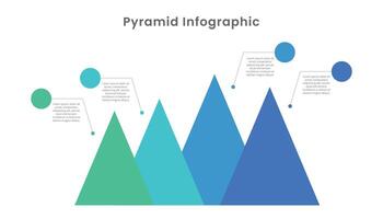 piatto piramide Infografica modello design vettore