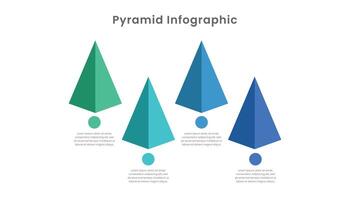 3d piramide Infografica modello design vettore