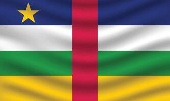 piatto illustrazione di il centrale africano repubblica nazionale bandiera. centrale africano repubblica bandiera design. centrale africano repubblica onda bandiera. vettore