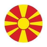 nord macedonia nazionale bandiera vettore icona design. nord macedonia cerchio bandiera. il giro di nord macedonia bandiera.