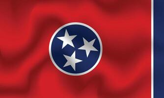 piatto illustrazione di Tennessee bandiera. Tennessee bandiera design. Tennessee onda bandiera. vettore