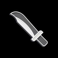 icona coltello. relazionato per militare e esercito simbolo. lucido stile. semplice design illustrazione vettore