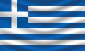 piatto illustrazione di Grecia nazionale bandiera. Grecia bandiera design. Grecia onda bandiera. vettore