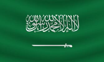 piatto illustrazione di il Arabia arabia bandiera. Arabia arabia nazionale nazionale bandiera design. Arabia arabia onda bandiera. vettore