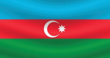 piatto illustrazione di azerbaijan bandiera. azerbaijan nazionale bandiera design. azerbaijan onda bandiera. vettore