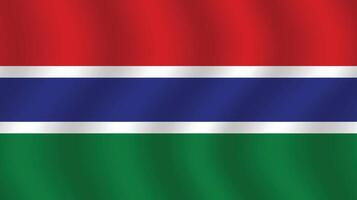 piatto illustrazione di Gambia nazionale bandiera. Gambia bandiera design. Gambia onda bandiera. vettore