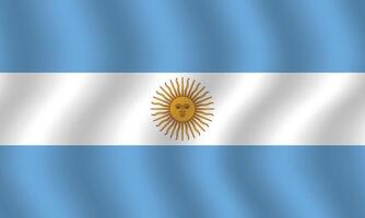 piatto illustrazione di argentina bandiera. argentina nazionale bandiera design. argentina onda bandiera. vettore