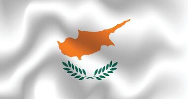 piatto illustrazione di Cipro nazionale bandiera. Cipro bandiera design. Cipro onda bandiera. vettore