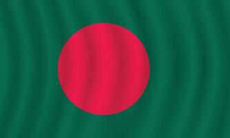 piatto illustrazione di il bangladesh bandiera. bangladesh nazionale bandiera design. bangladesh onda bandiera. vettore