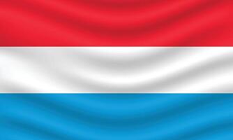 piatto illustrazione di lussemburgo nazionale bandiera. lussemburgo bandiera design. lussemburgo onda bandiera. vettore