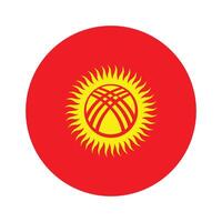 Kyrgyzstan nazionale bandiera vettore icona design. Kyrgyzstan cerchio bandiera. il giro di Kyrgyzstan bandiera.