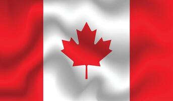 piatto illustrazione di il canadese bandiera. Canada nazionale bandiera design. Canada onde bandiera. vettore