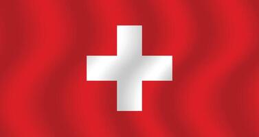 piatto illustrazione di Svizzera bandiera. Svizzera nazionale bandiera design. Svizzera onda bandiera. vettore