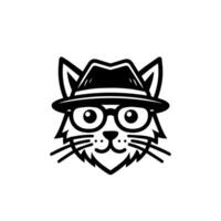 iconico gatto logo vettore