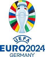 logo di il Euro 2024 europeo calcio campionato nel Germania vettore