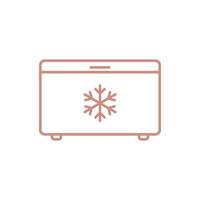 congelatore icona vettore modello illustrazione design
