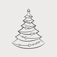 astratto Natale albero, Natale albero silhouette, vettore illustrazione