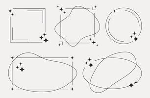 geometrico cornici, scintillare monoline telaio vettore illustrazione