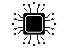 microchip icona design vettore