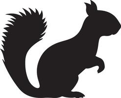 scoiattolo silhouette vettore illustrazione bianca sfondo
