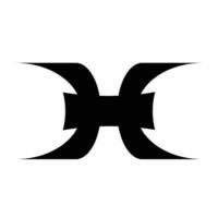 Pesci zodiaco icona simbolo vettore