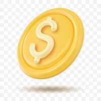 3d gettone moneta icone vettore