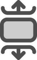 giostra verticale linea pieno in scala di grigi icona vettore