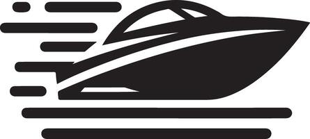 minimo velocità barca vettore logo concetto icona, clipart, simbolo, nero colore silhouette 11