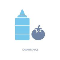 pomodoro salsa concetto linea icona. semplice elemento illustrazione. pomodoro salsa concetto schema simbolo design. vettore