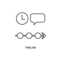sequenza temporale concetto linea icona. semplice elemento illustrazione. sequenza temporale concetto schema simbolo design. vettore