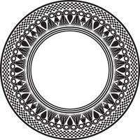vettore monocromatico nero il giro egiziano ornamento. infinito cerchio, squillare di antico Egitto. geometrico africano telaio