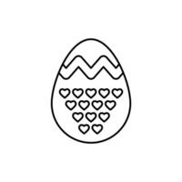 Pasqua uova concetto linea icona. semplice elemento illustrazione. Pasqua uova concetto schema simbolo design. vettore