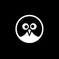 uccello - nero e bianca isolato icona - vettore illustrazione