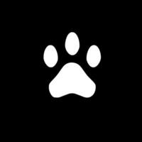 cane zampa - nero e bianca isolato icona - vettore illustrazione