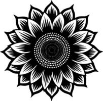 girasole, minimalista e semplice silhouette - vettore illustrazione