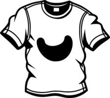 camicia - nero e bianca isolato icona - vettore illustrazione