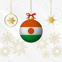 Natale palla ornamenti Niger bandiera celebrazione vettore